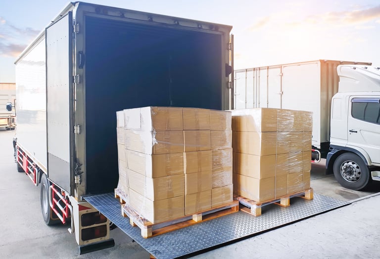Food delivery transport truck